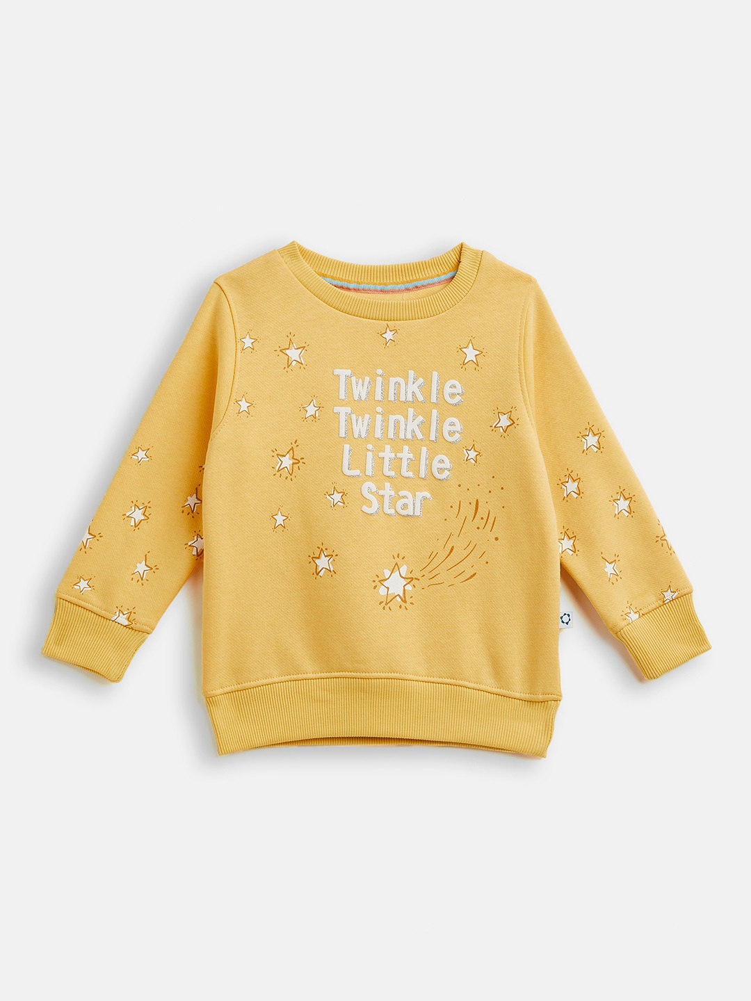 

Ben & Joe Girls Conversational Printed Fleece Pullover Sweatshirt, Yellow
