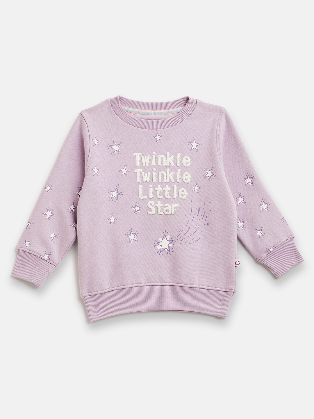 

Ben & Joe Girls Conversational Printed Fleece Pullover Sweatshirt, Lavender