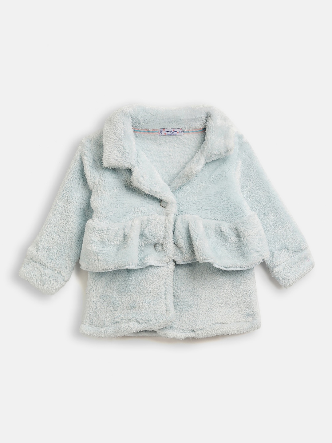 

Ben & Joe Girls Lapel Collar Cardigan Sweater, Blue
