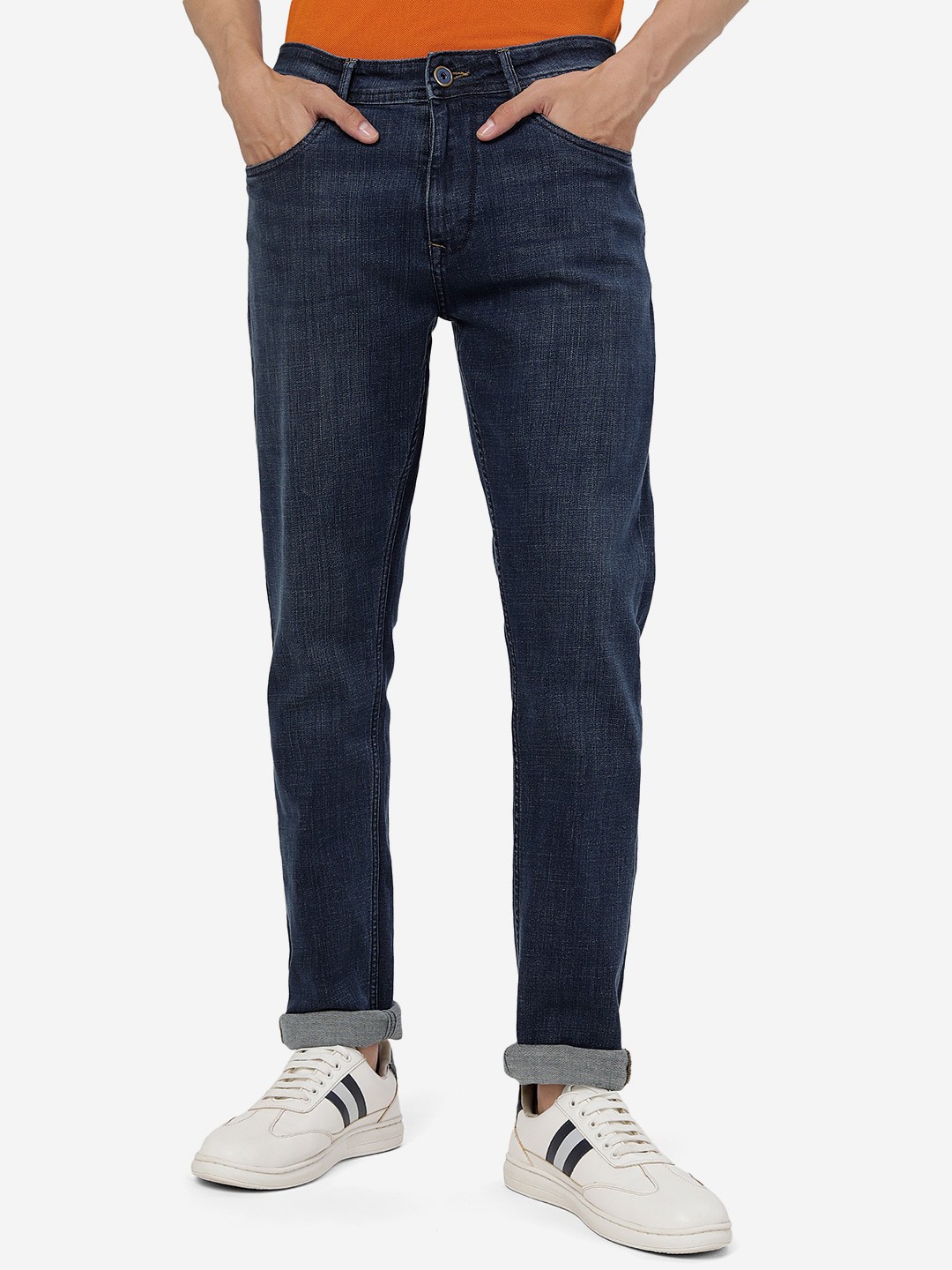 

JADE BLUE Men Straight Fit Clean Look Light Fade Stretchable Jeans