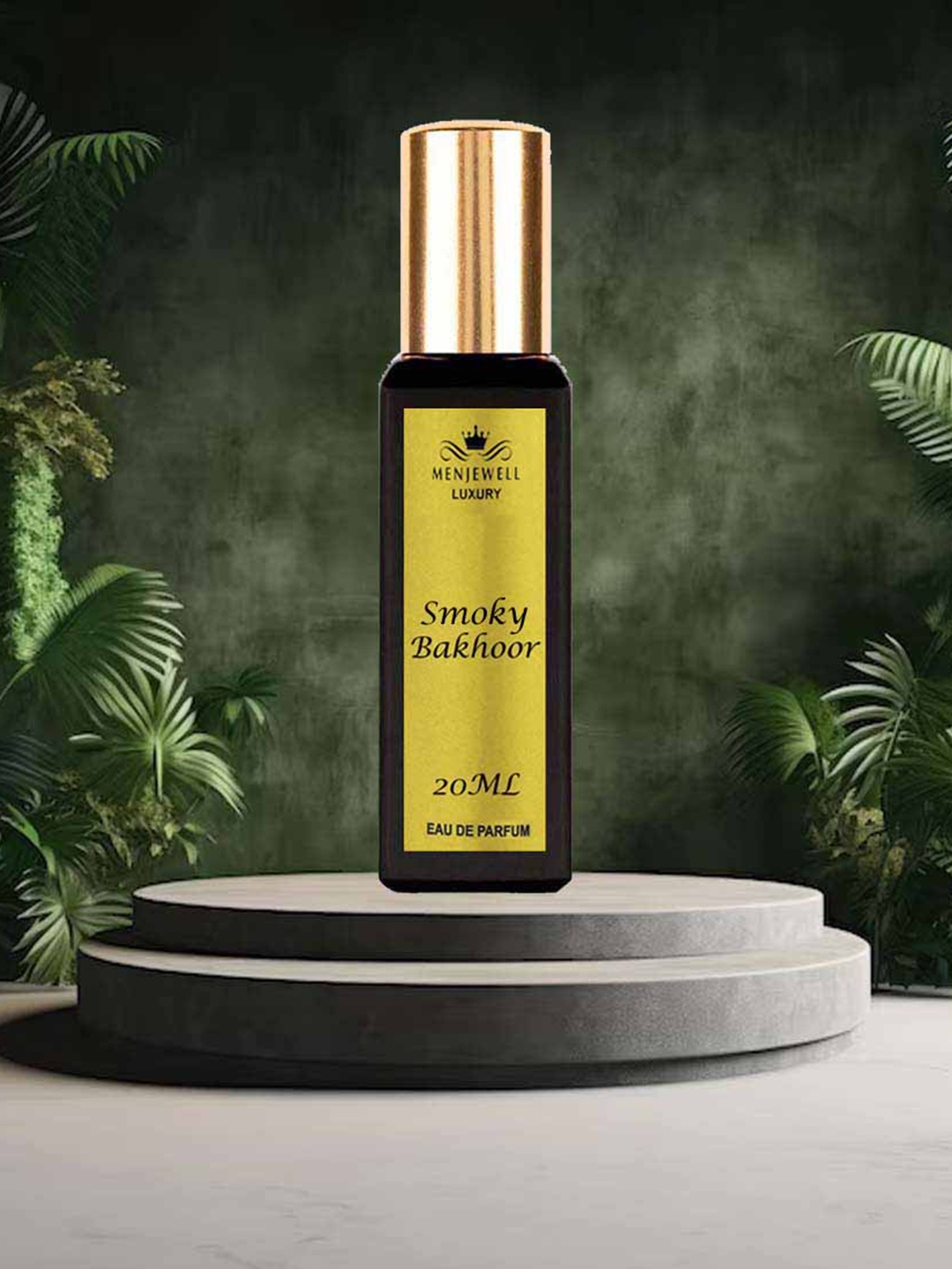 

Menjewell Men Smoky Bakhoor Long-Lasting Luxury Eau De Parfum - 20ml, Black