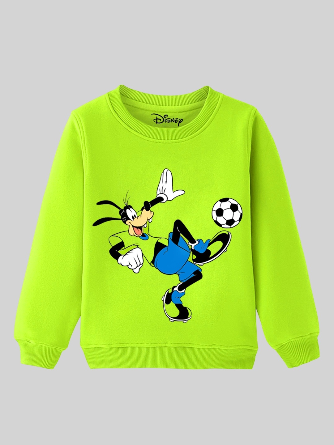 

KUCHIPOO Boys Goofy Printed Fleece Pullover Sweatshirt, Green