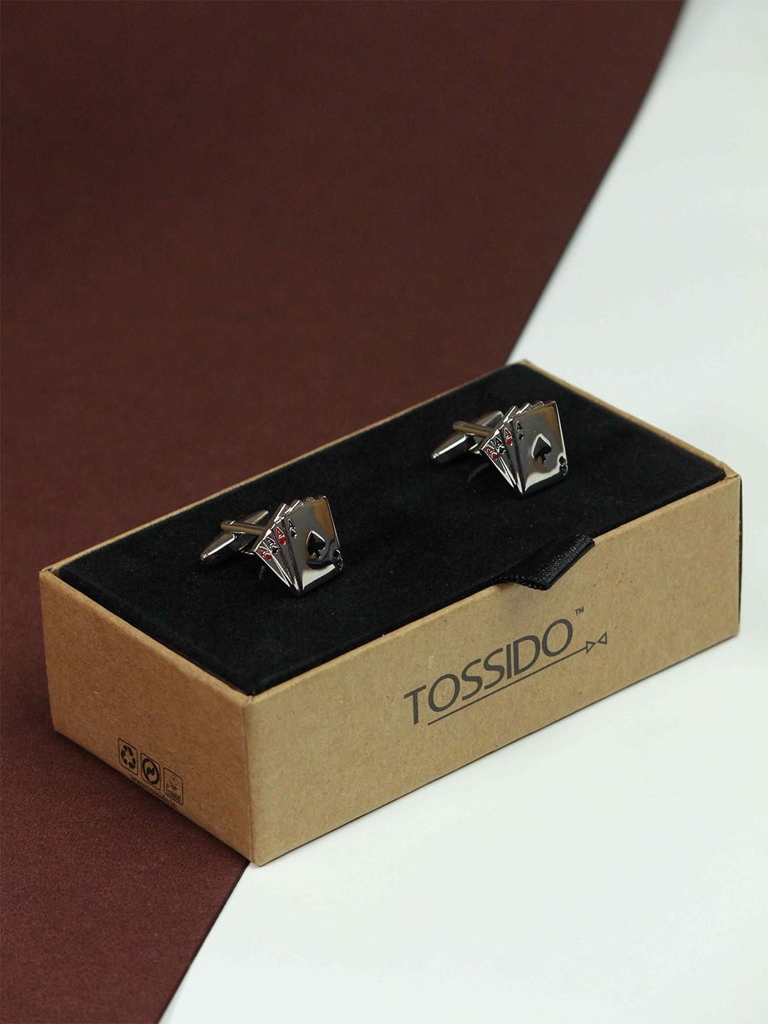 

Tossido Contemporary Cufflink, Silver