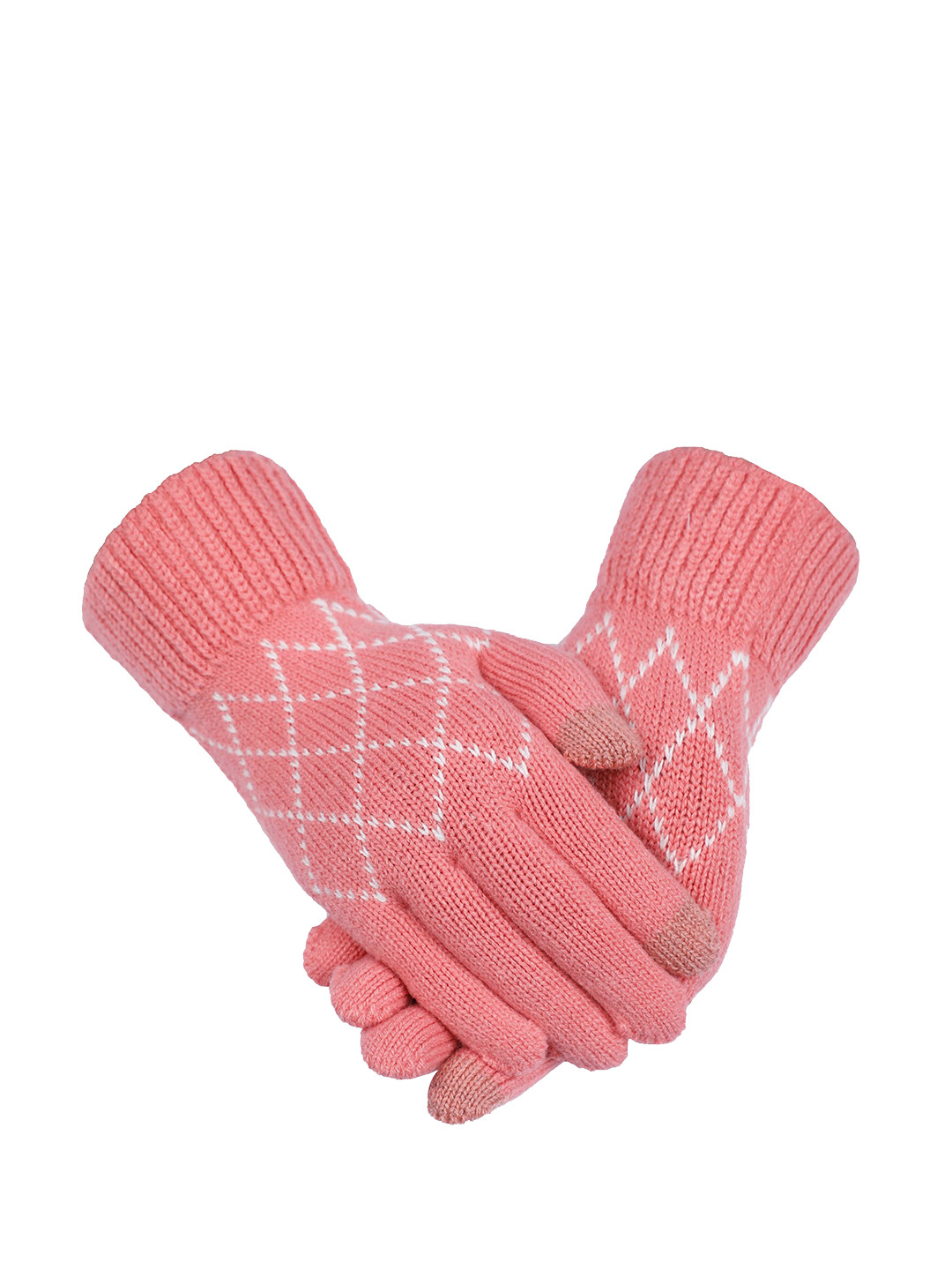 

LOOM LEGACY Women Winter Acrylic Hand Gloves, Pink