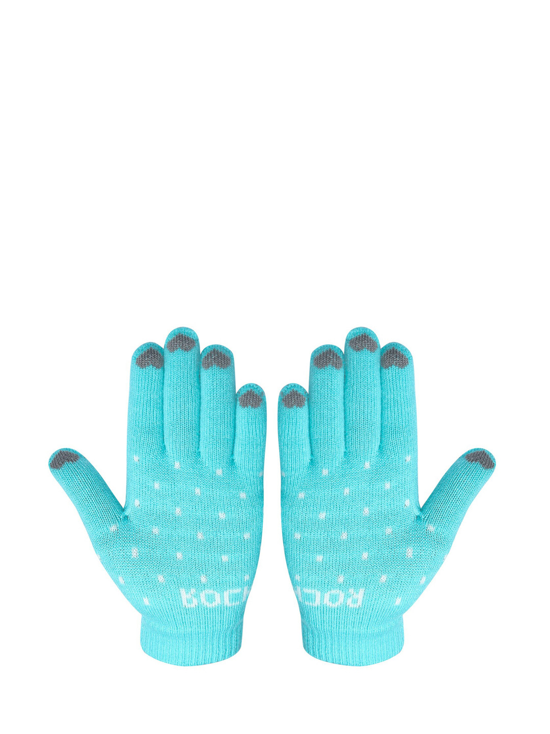 

LOOM LEGACY Women Knitted Design Winter Acrylic Hand Gloves, Turquoise blue