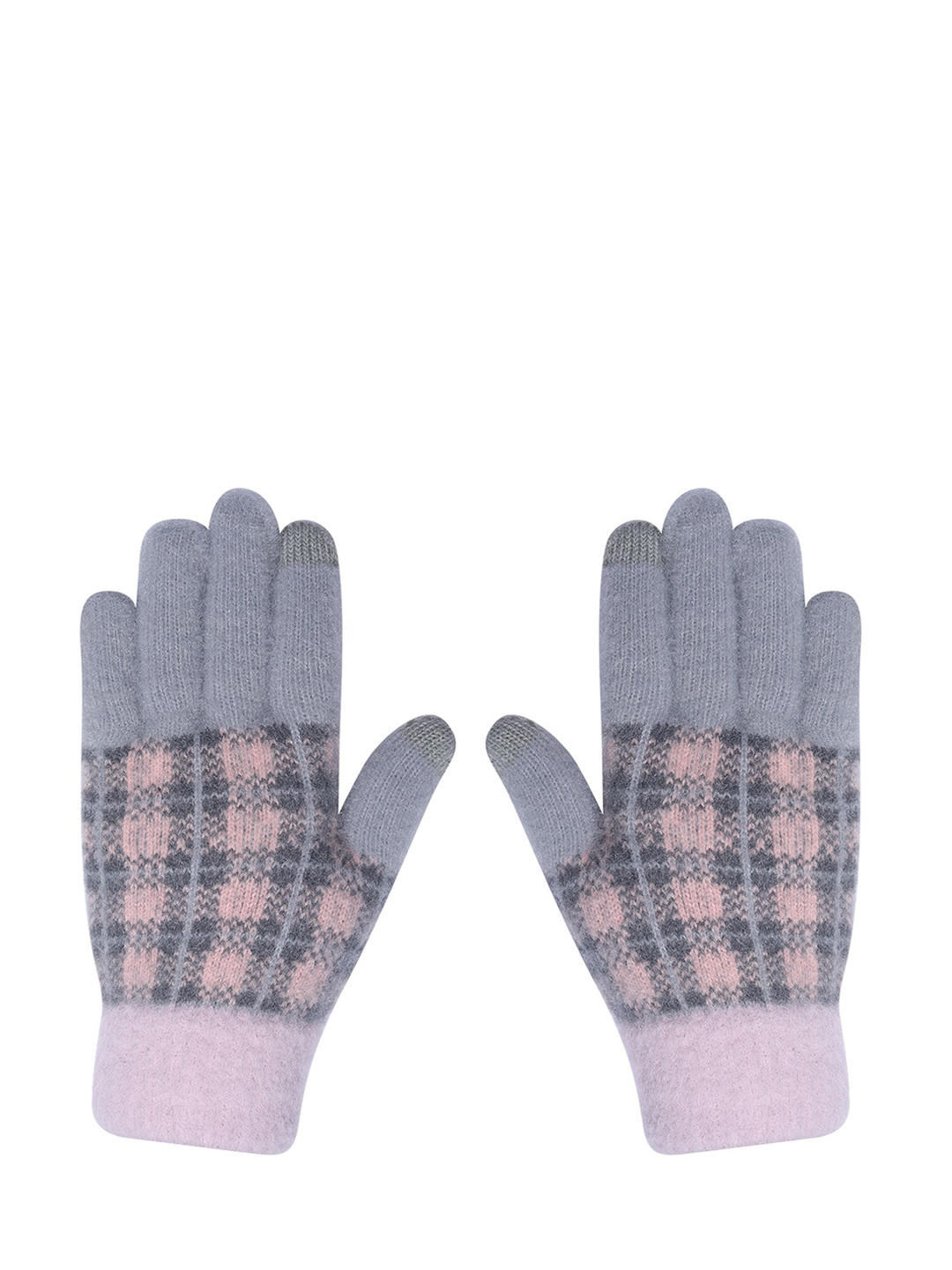 

LOOM LEGACY Women Winter Acrylic Woollen Hand Gloves, Grey