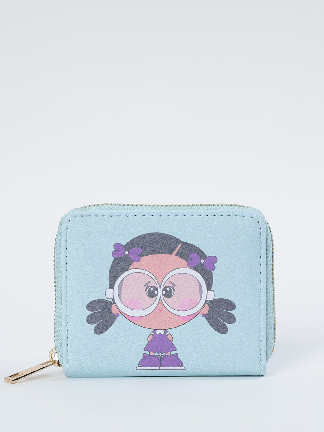 

max Women Graphic Printed Zip Around Wallet, Blue