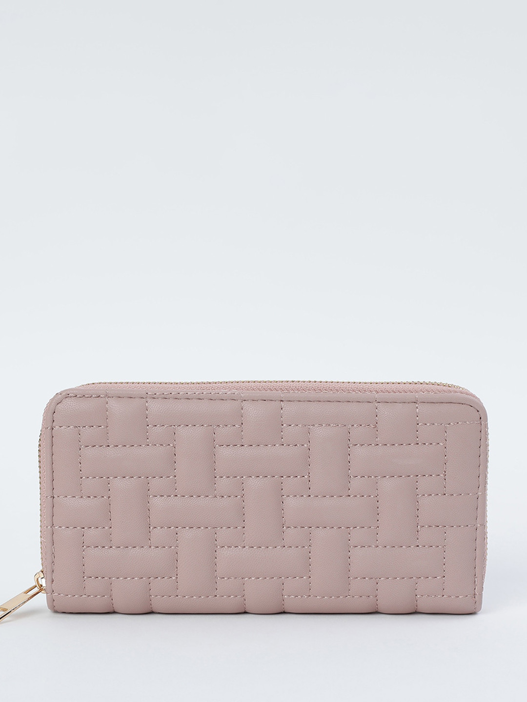 

max Women Zip Around Wallet With Quilted, Pink