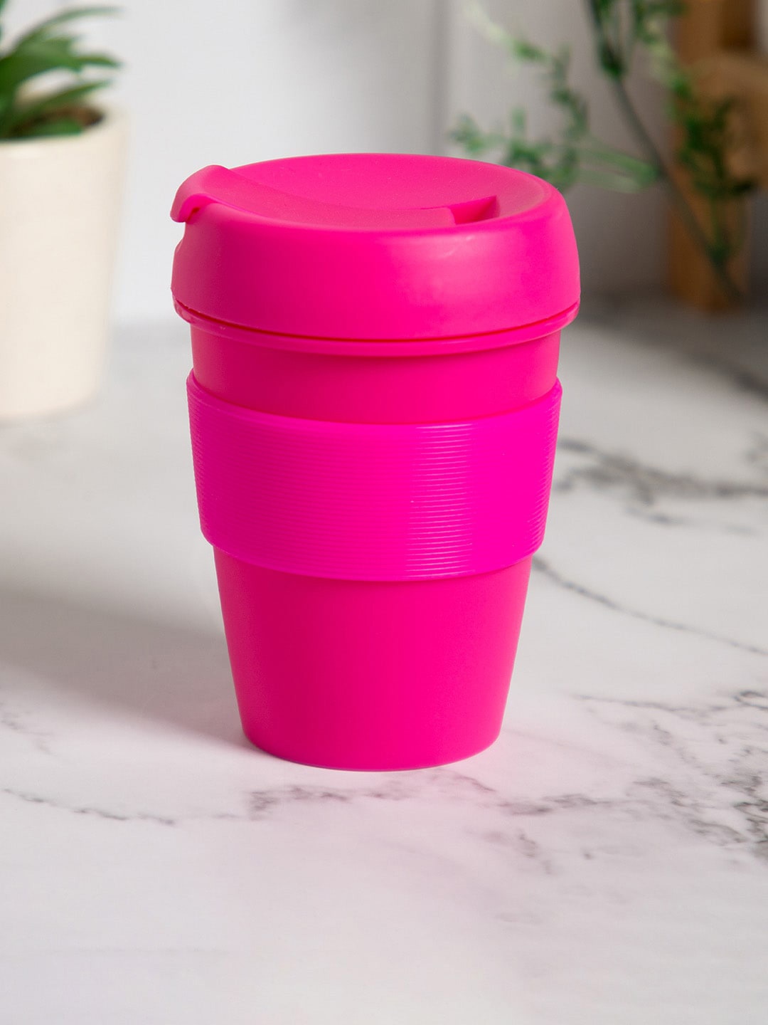 

Anko 2 Pcs Pink Solid Leak Proof Plastic Matte Cup - 430 ML