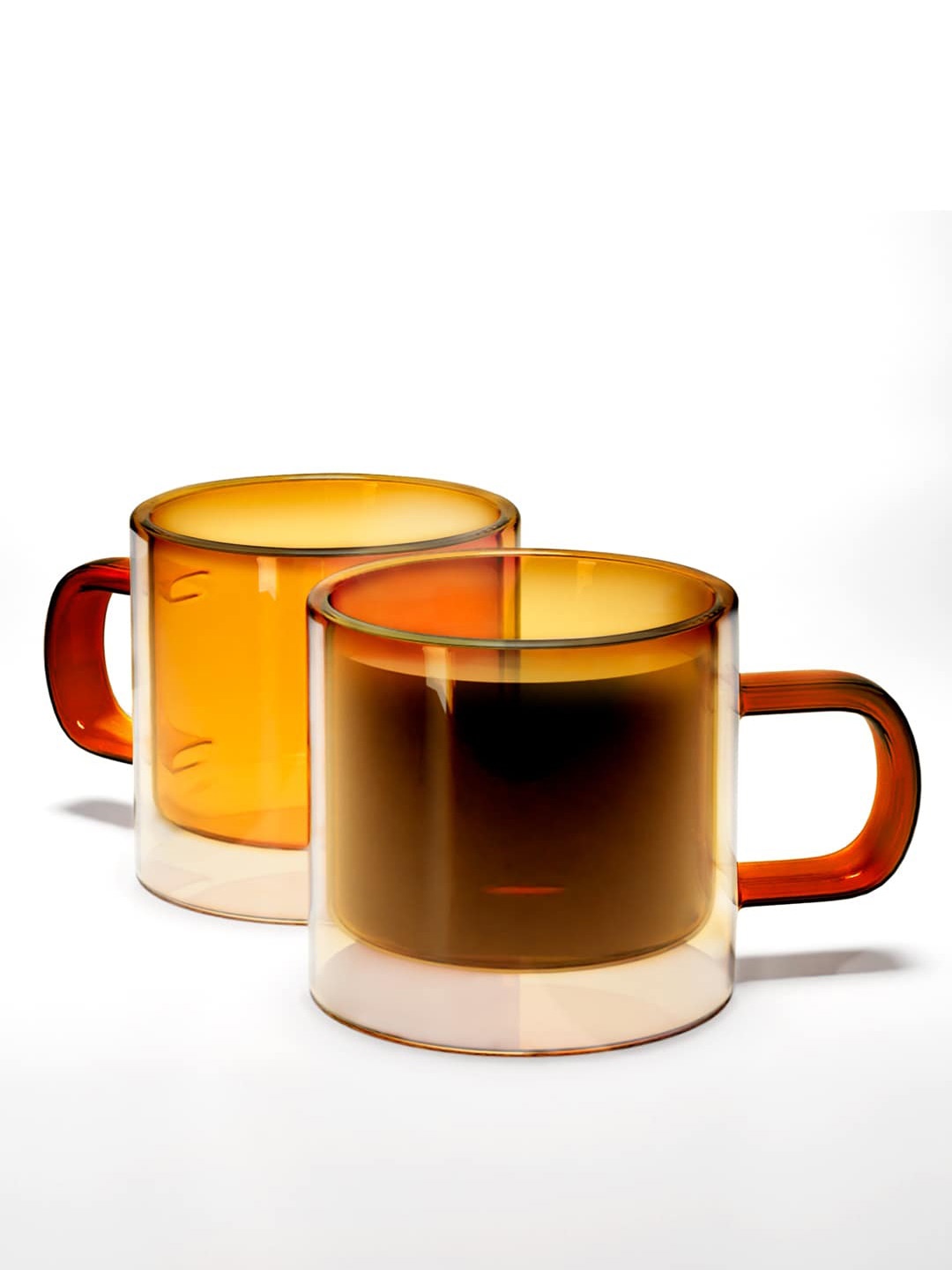 

Anko 2 Pcs Orange Solid Glass Coffee Mugs - 220 ML Each