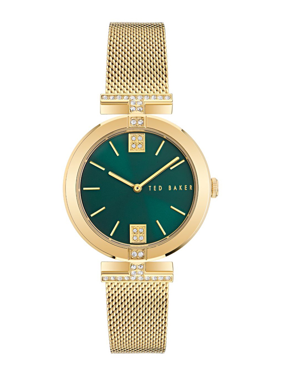 

Ted Baker Women Embellished Dial & Bracelet Style Straps Analogue Watch BKPDAF305, Green