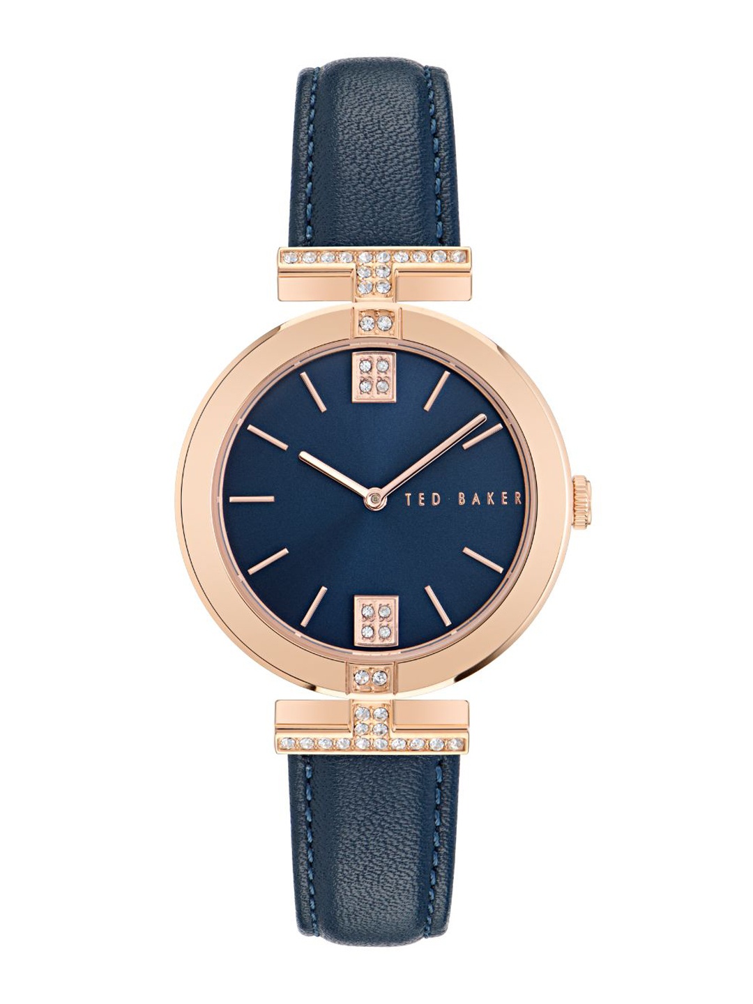 

Ted Baker Women Embellished Dial & Leather Straps Analogue Watch BKPDAF304, Blue