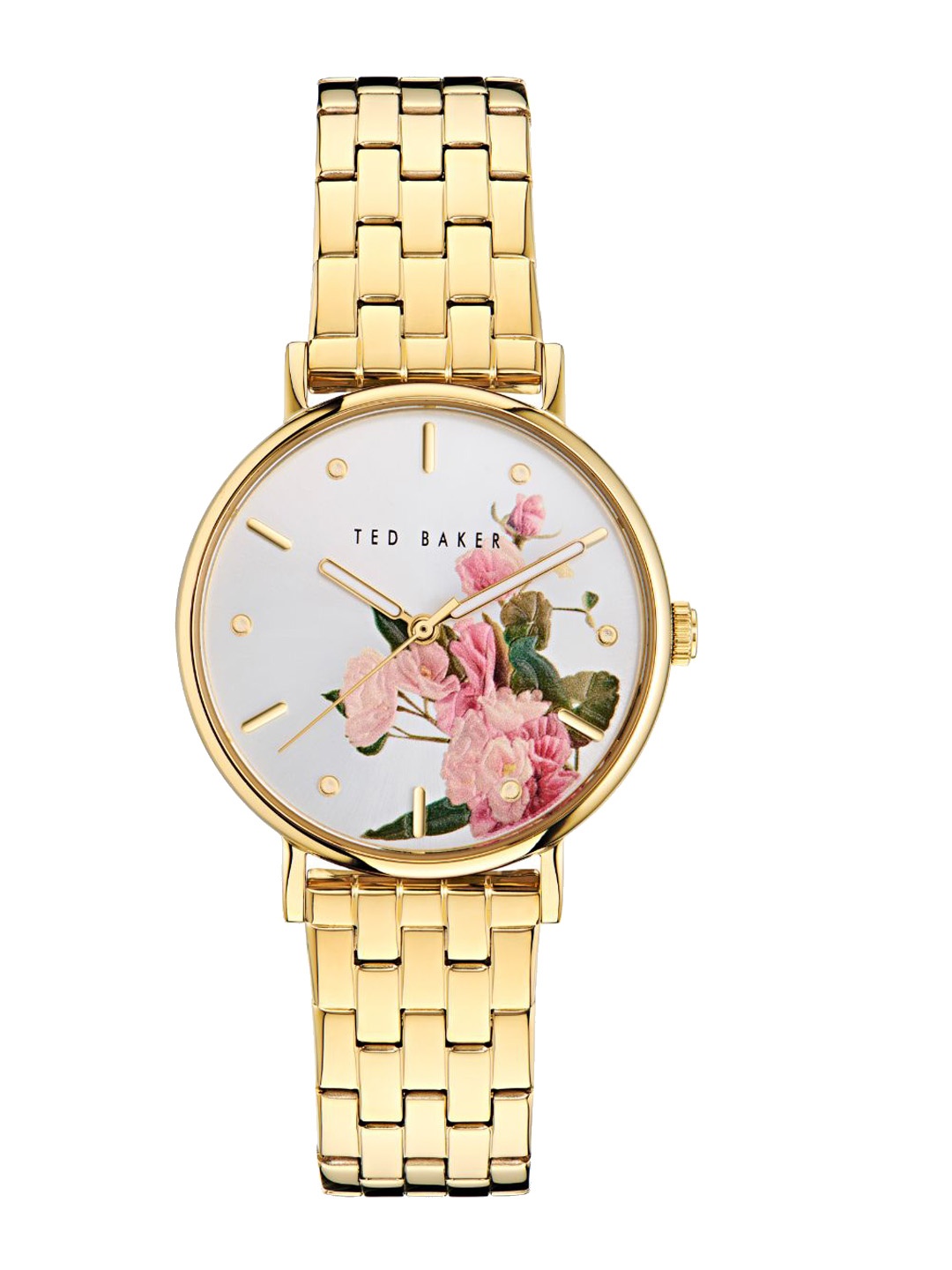 

Ted Baker Women Printed Dial & Bracelet Style Straps Analogue Watch BKPPHF309, Silver