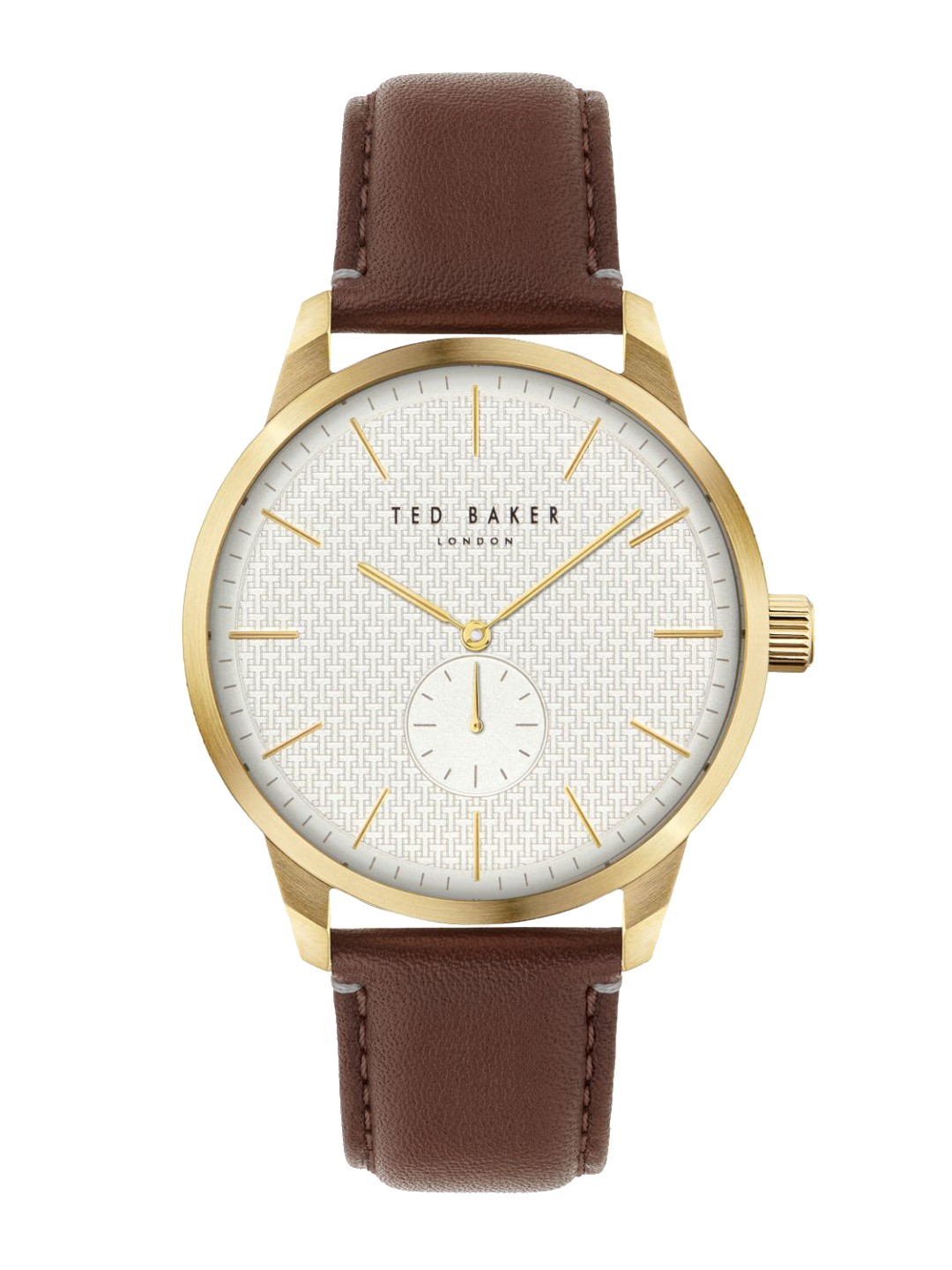 

Ted Baker Men Water Resistance Leather Analogue Watch BKPBTS301, Silver