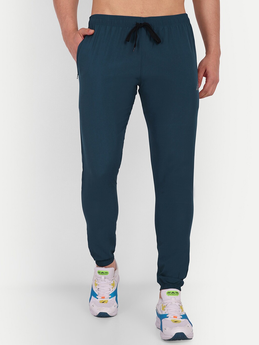 

GRITPRO Men Mid-Rise Pure Cotton Rapid-Dry Sports Joggers, Teal