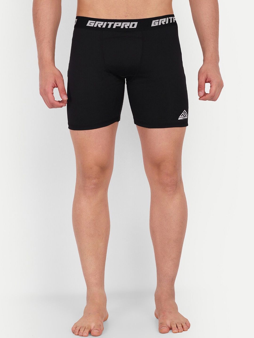 

GRITPRO Men Slim Fit Training or Gym Sports Shorts, Black
