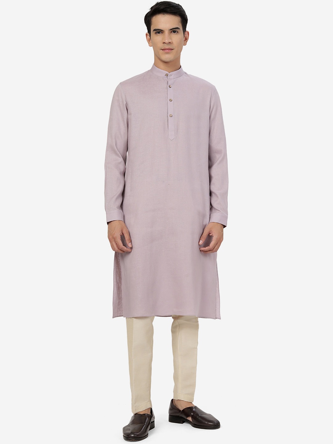 

Modi Kurta Mandarin Collar Regular Fit Kurta, Purple
