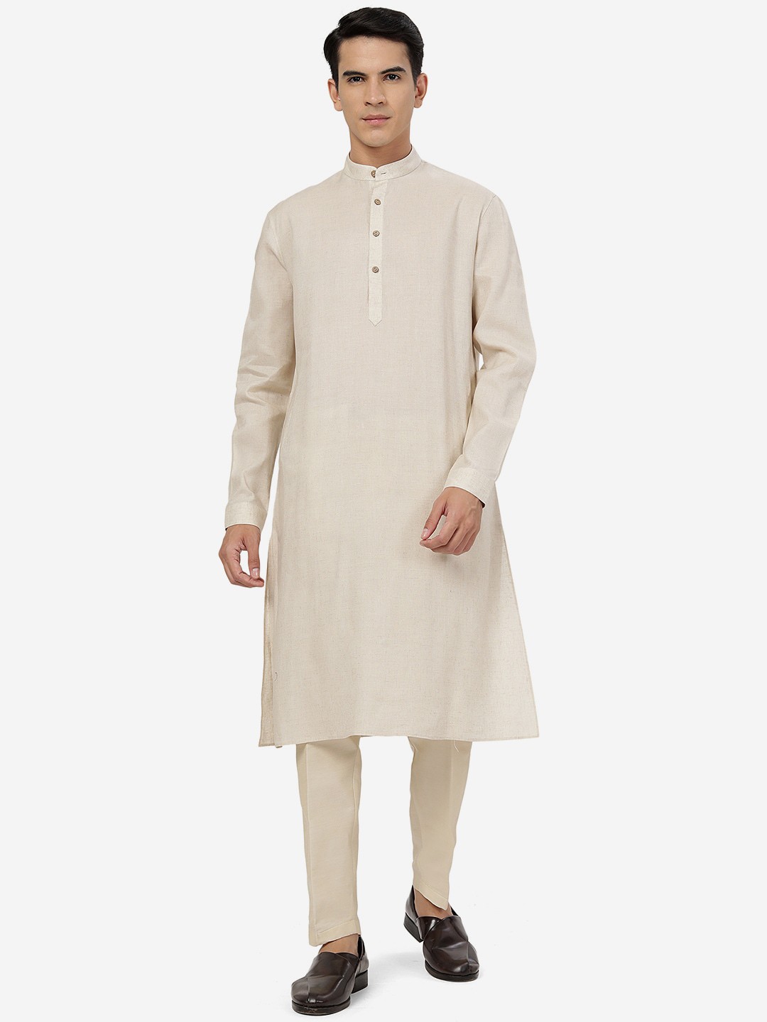 

Modi Kurta Mandarin Collar Kurta, Beige