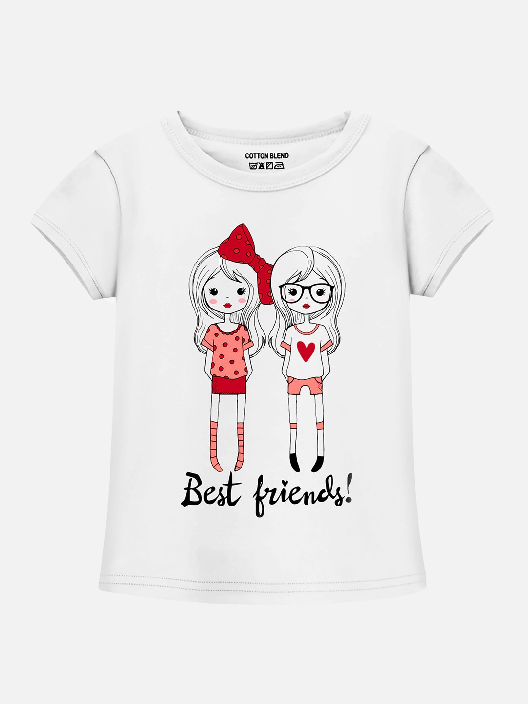 

Trampoline Girls Graphic Printed Cotton T-shirt, White