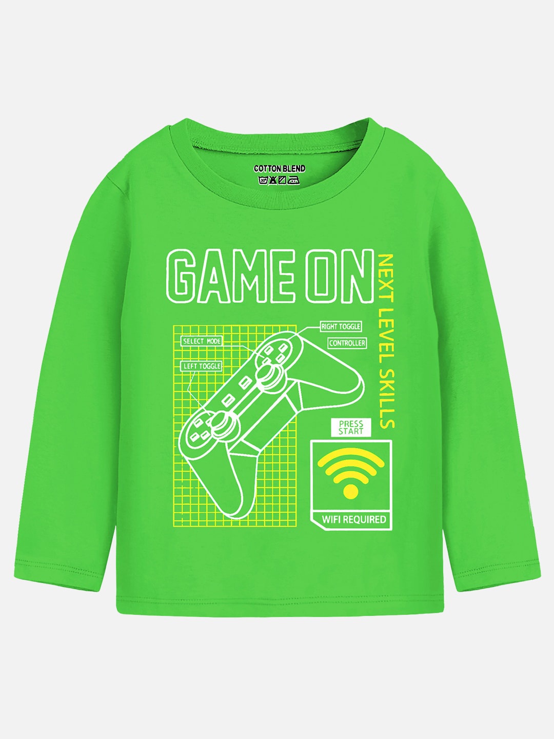 

Trampoline Boys Typography Printed Casual T-shirt, Green
