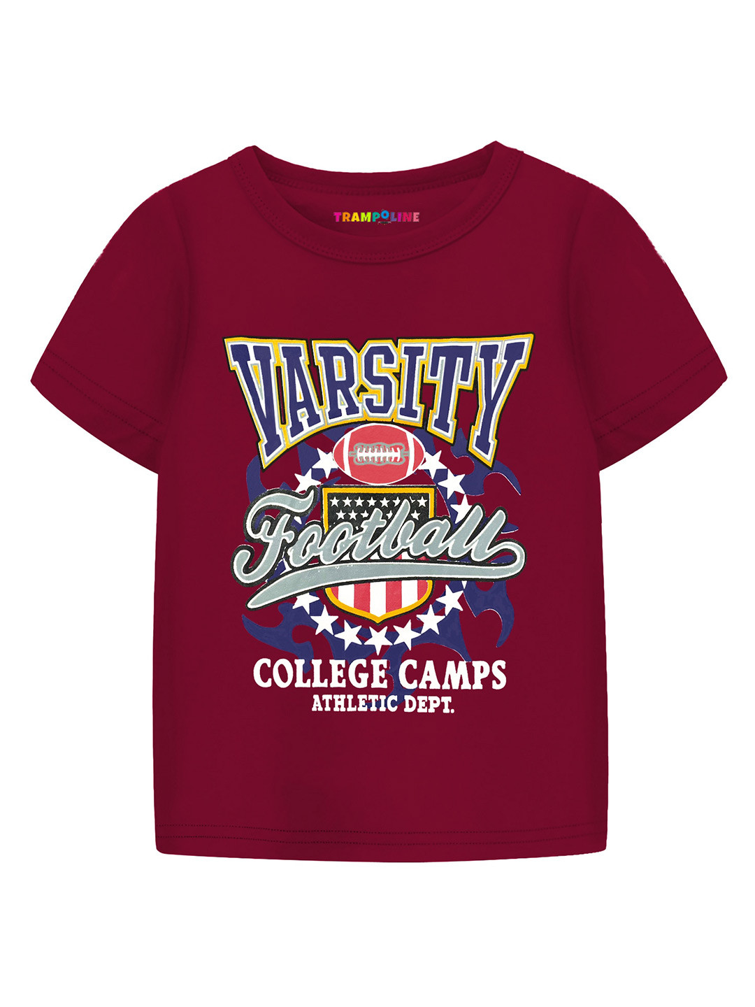 

Trampoline Boys Typography Printed Round Neck Regular Fit Cotton T-Shirt, Maroon