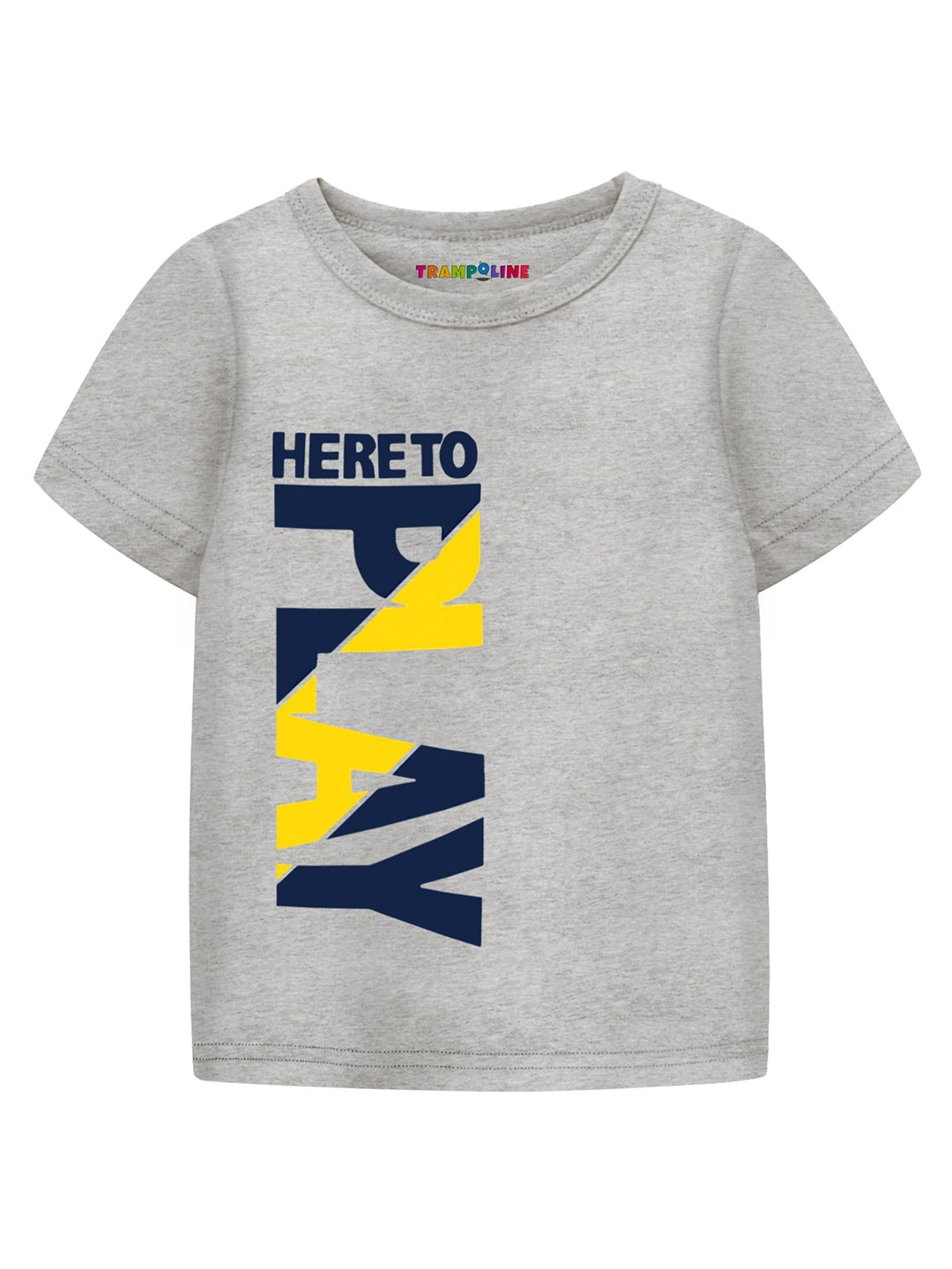 

Trampoline Boys Typography Printed T-Shirt, Grey