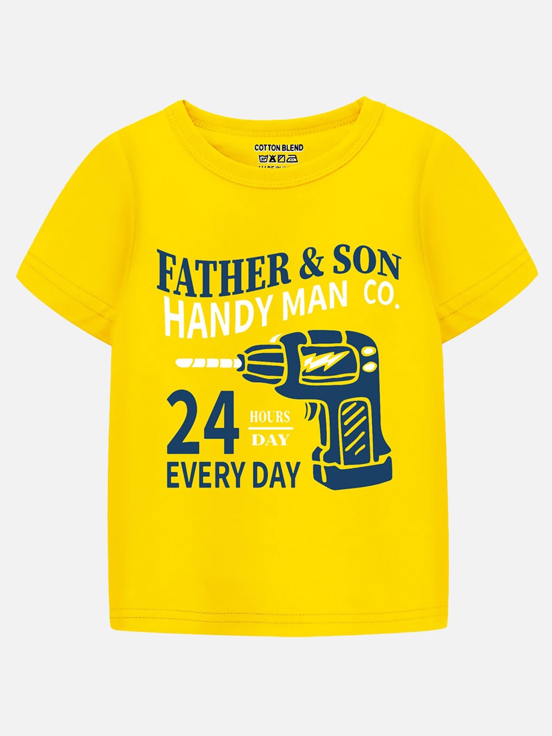 

Trampoline Boys Typography Printed Cotton T-shirt, Yellow