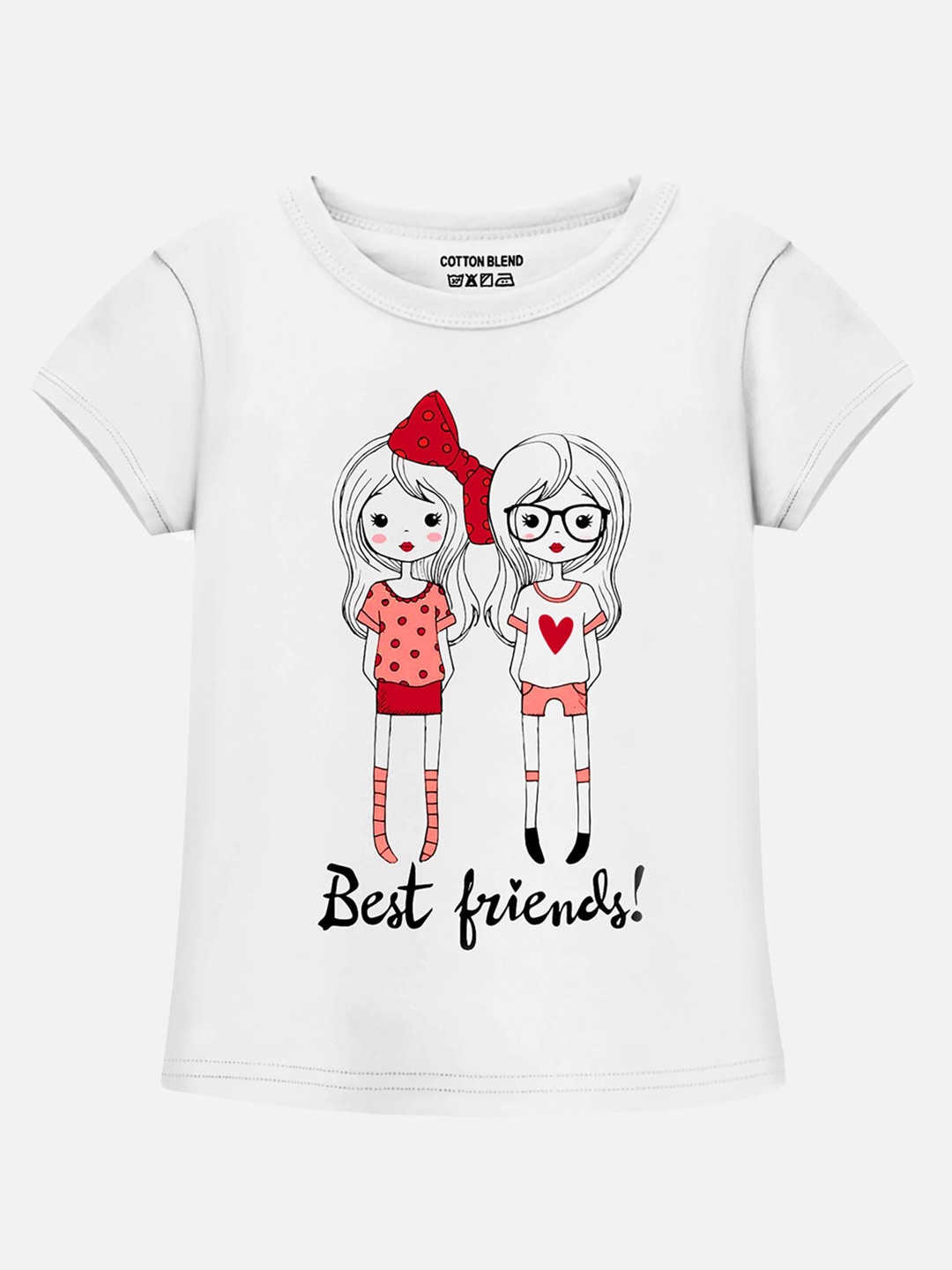 

Trampoline Girls Graphic Printed Cotton T-shirt, White