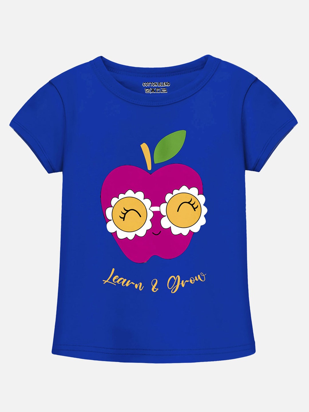 

Trampoline Girls Graphic Printed Cotton T-shirt, Blue