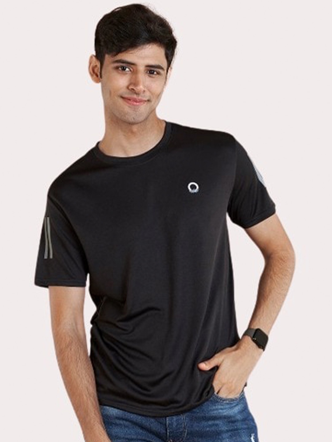 

harbour 9 Round Neck Short Sleeves Relaxed Fit T-shirt, Black