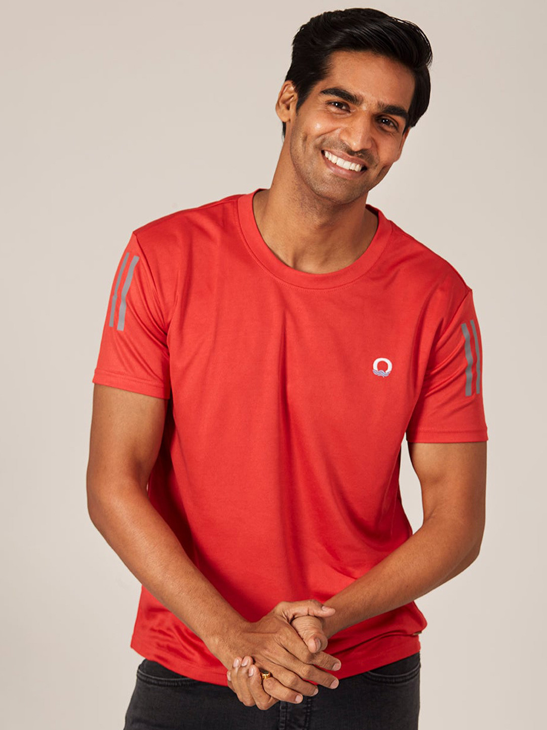 

harbour 9 Round Neck Short Sleeves Relaxed Fit T-shirt, Red
