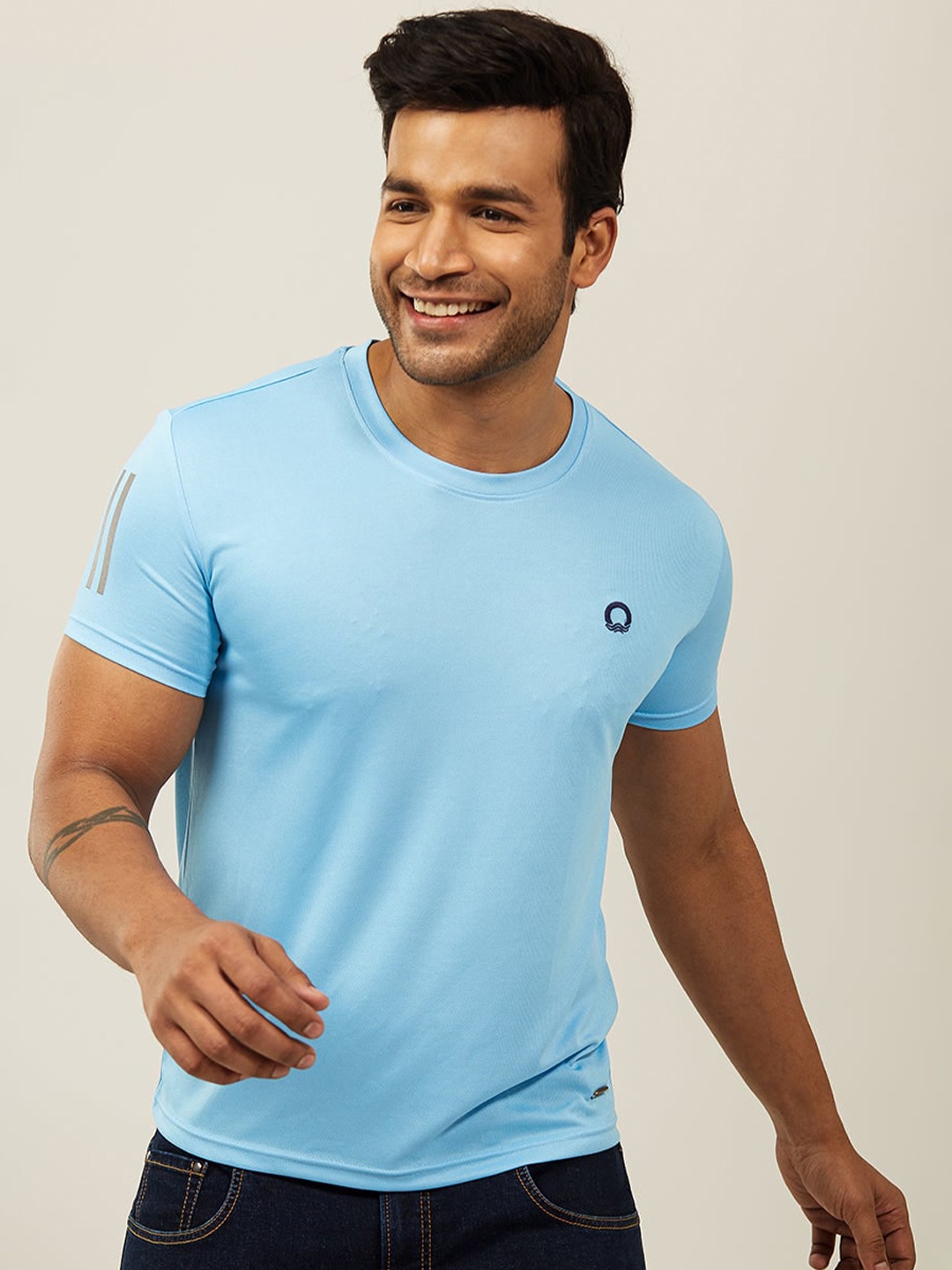 

harbour 9 Round Neck Relaxed Fit T-shirt, Blue