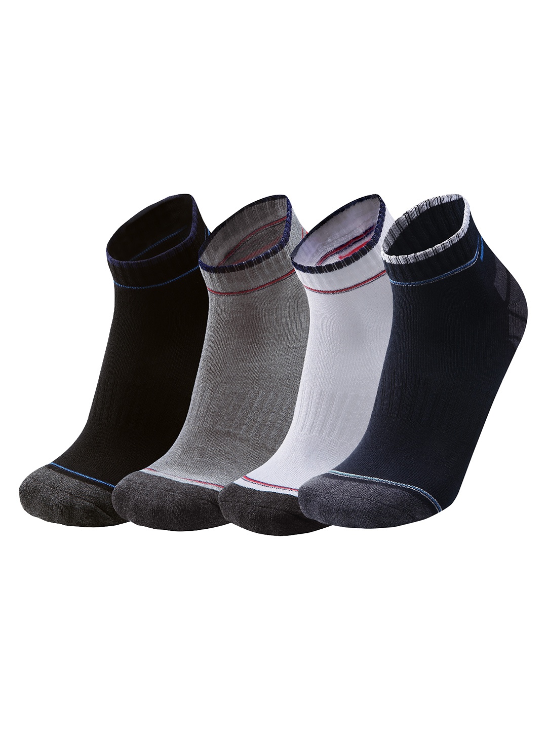 

FABdon Men Pack Of 4 Ankle Length Socks, Black