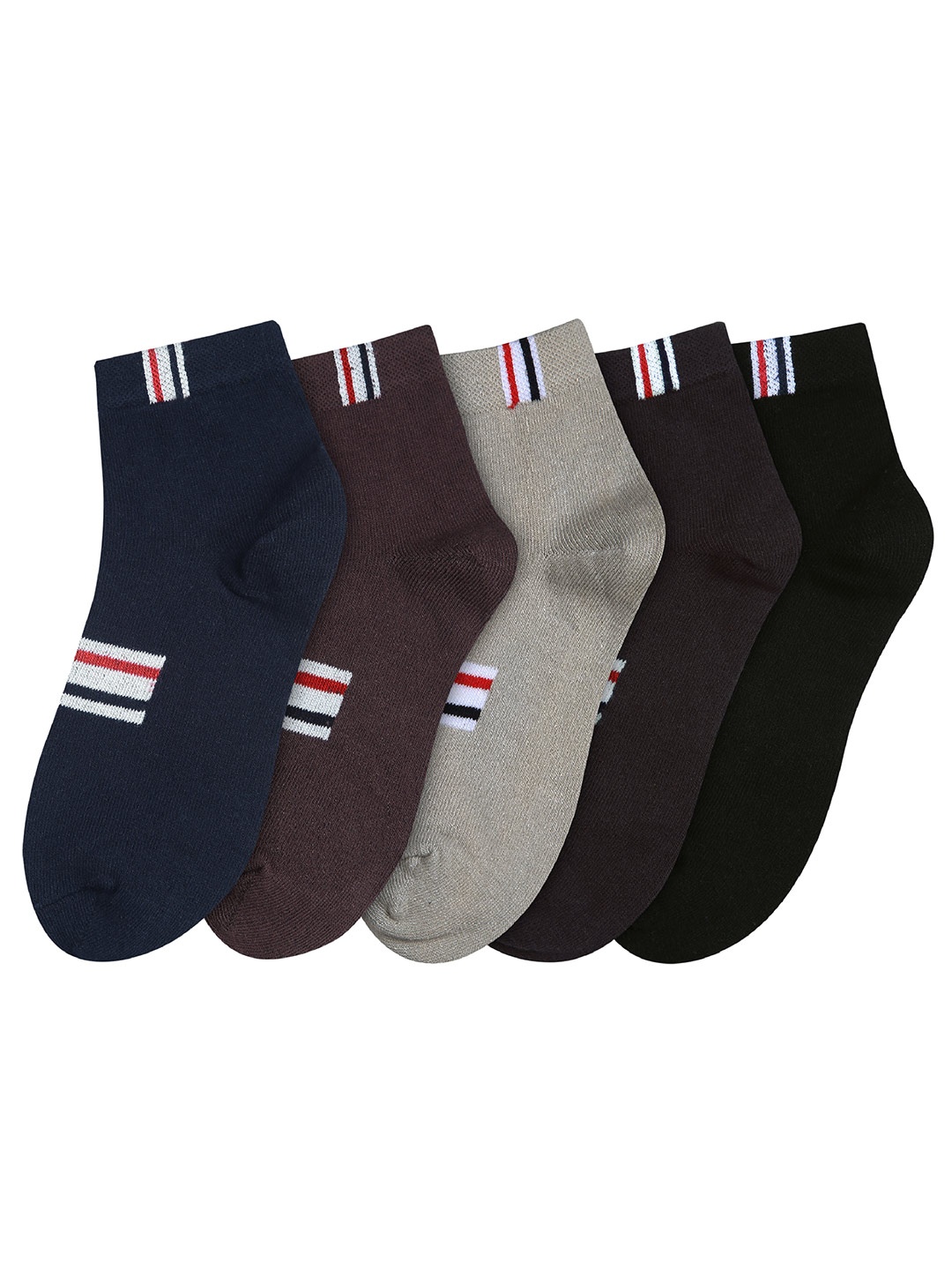 

FABdon Men Pack Of 5 Anti-Odour Ankle-Length Socks, Black