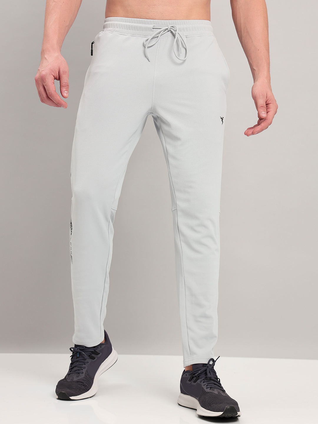 

Technosport Men Mid-Rise Slim Fit Antimicrobial Sports Track Pants, Grey