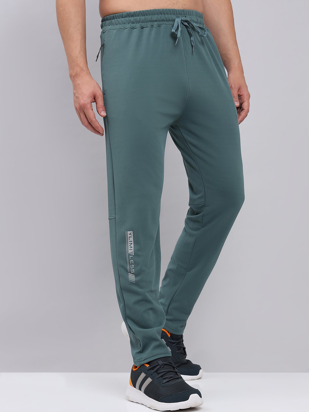

Technosport Men Mid-Rise Slim Fit Antimicrobial Sports Track Pants, Green