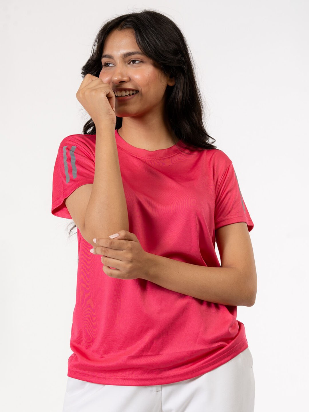 

harbour 9 Round Neck Short Sleeves Relaxed Fit T-shirt, Pink