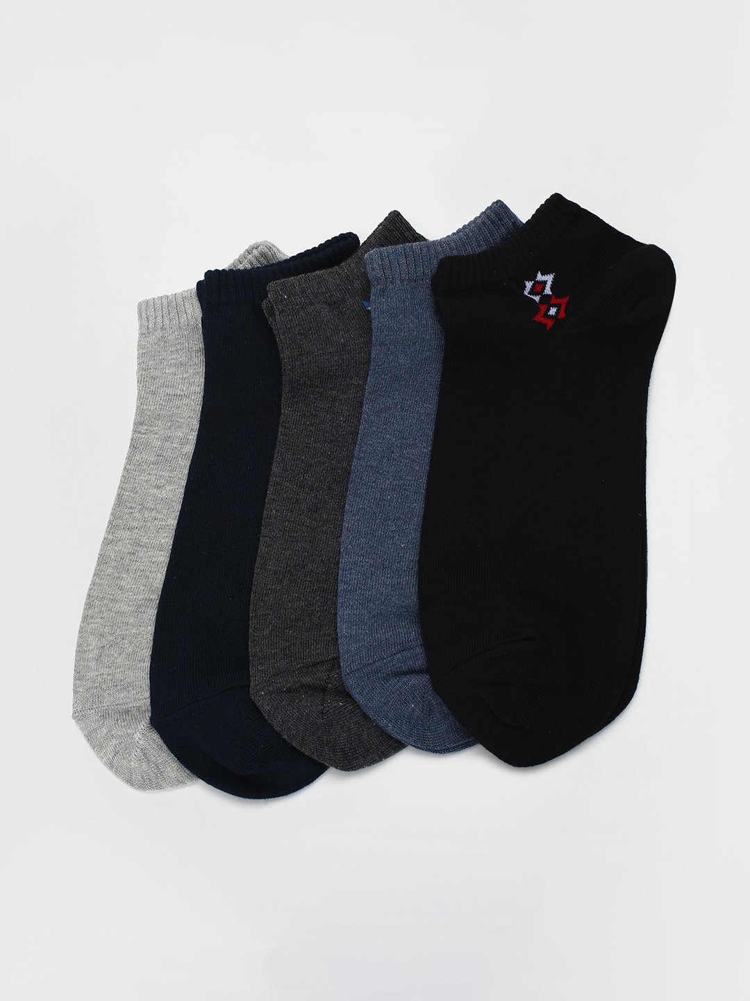 

max Men Pack Of 5 Ankle-Length Socks, Black