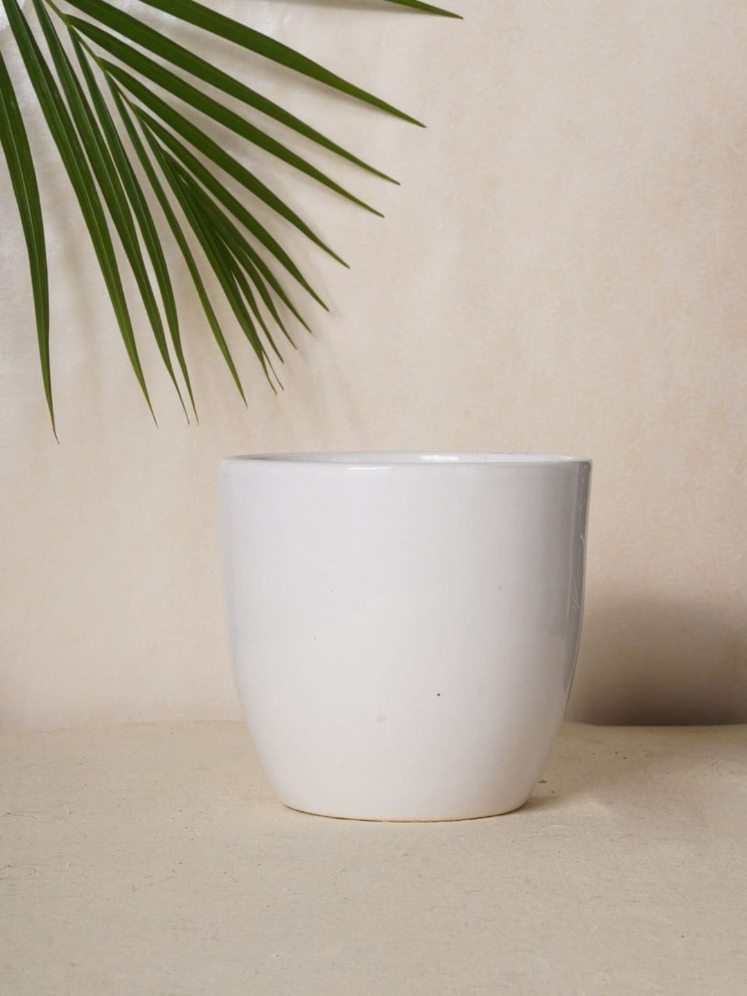

ecofynd White Ceramic Planter Pot