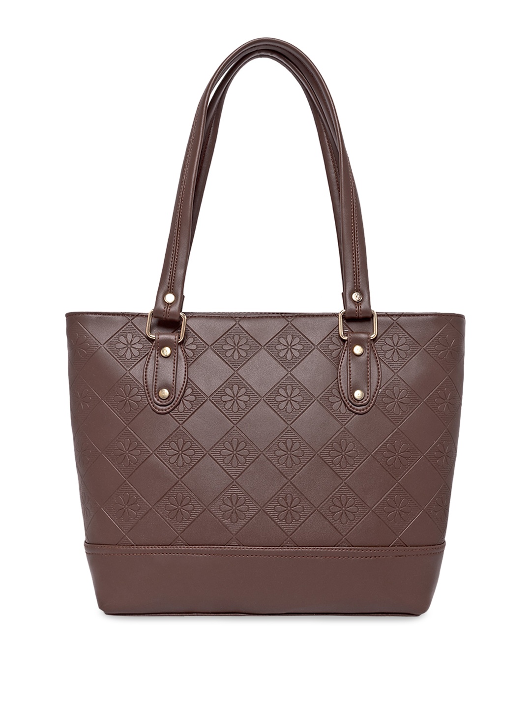 

YOYOWING Textured Structured Shoulder Bag, Brown