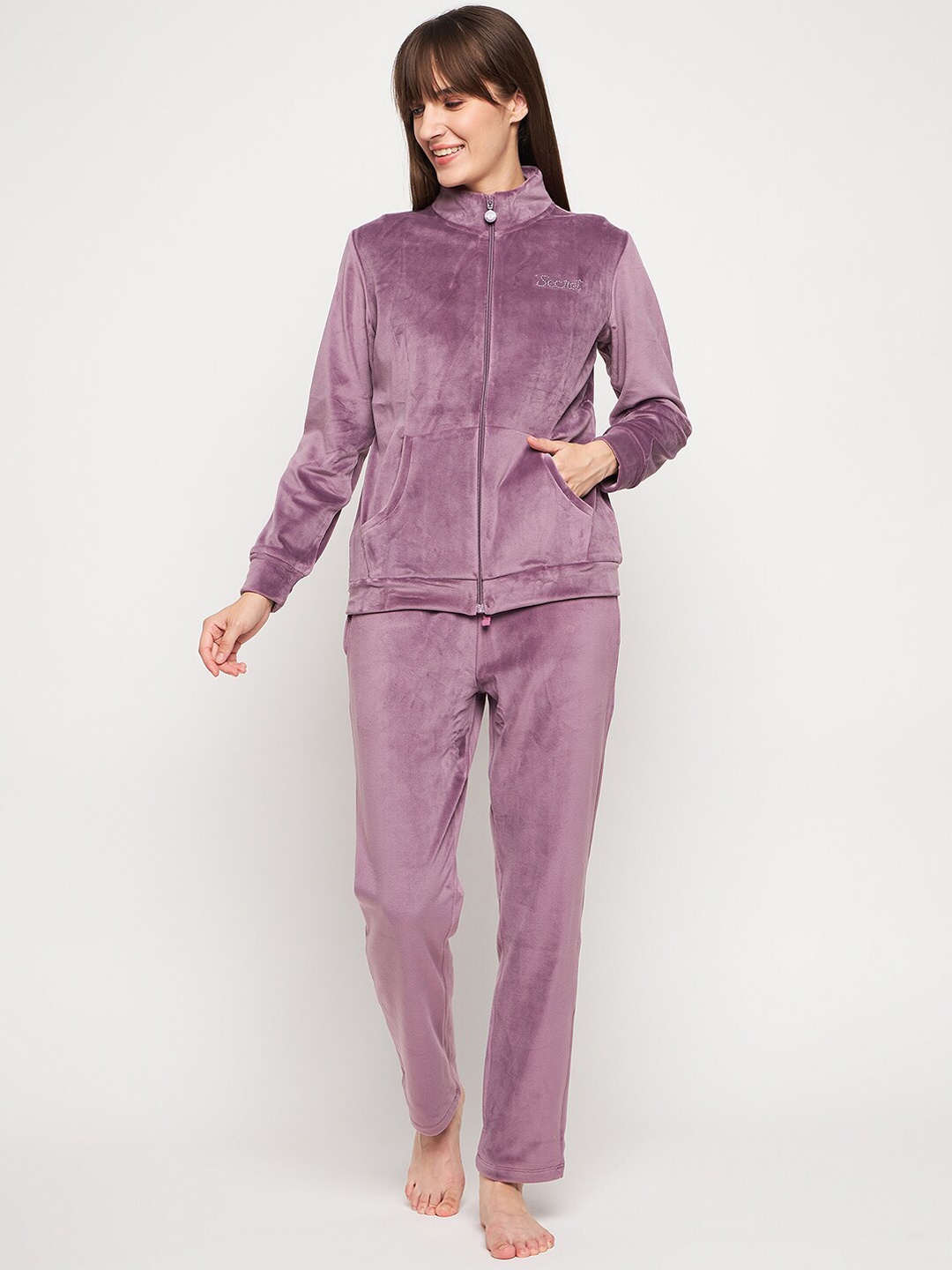 

MADAME M SECRET Self Designed Night Suit, Mauve