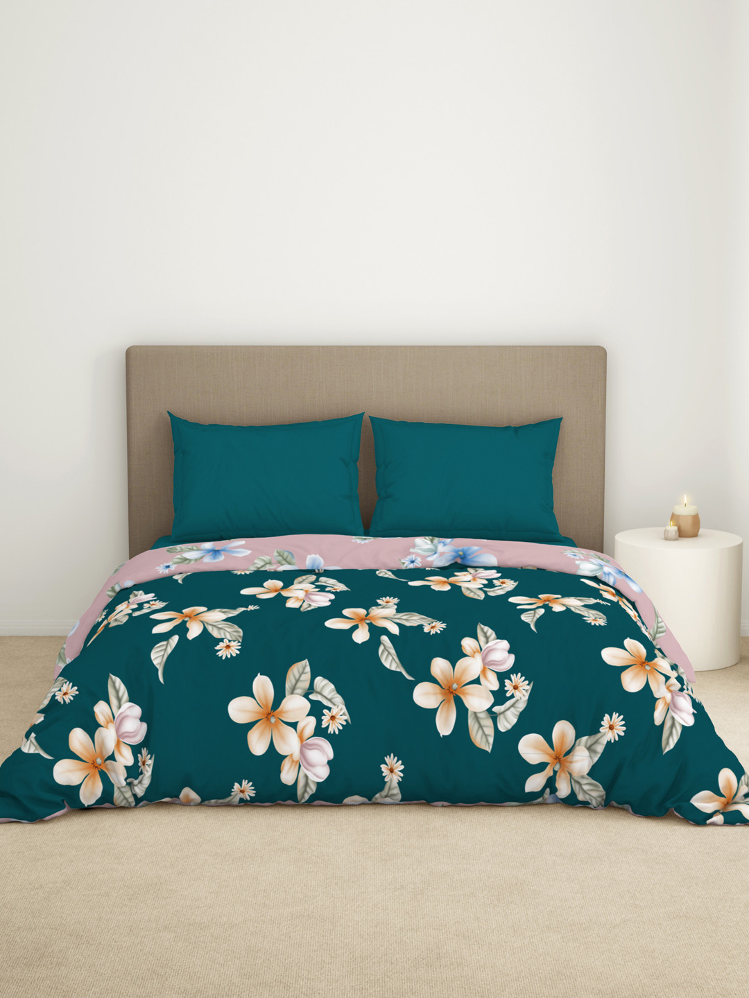 

Welspun La Piazza Green & White Floral Microfiber AC Room 110 GSM Double Bed Quilt