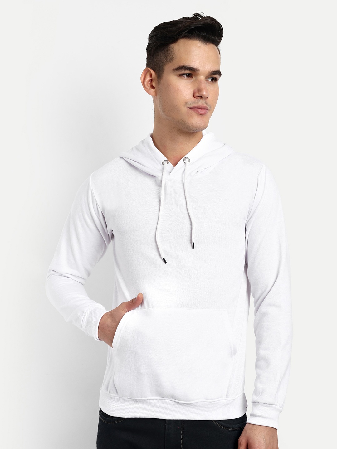 

Divra Clothing Unisex Hooded Fleece Sweatshirt, White