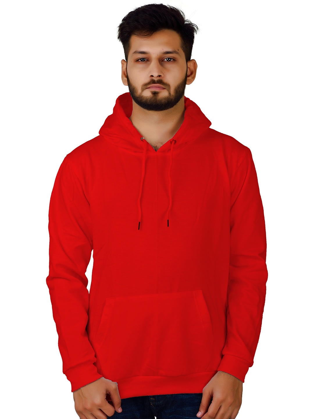 

Divra Clothing Hooded Fleece Pullover Sweatshirt, Red