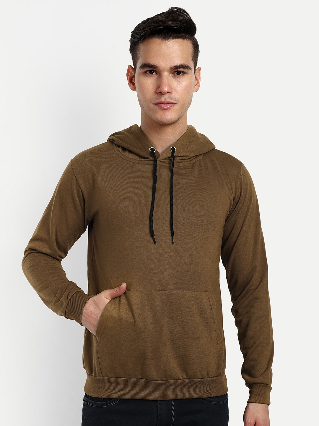 

Divra Clothing Unisex Hooded Fleece Sweatshirt, Brown