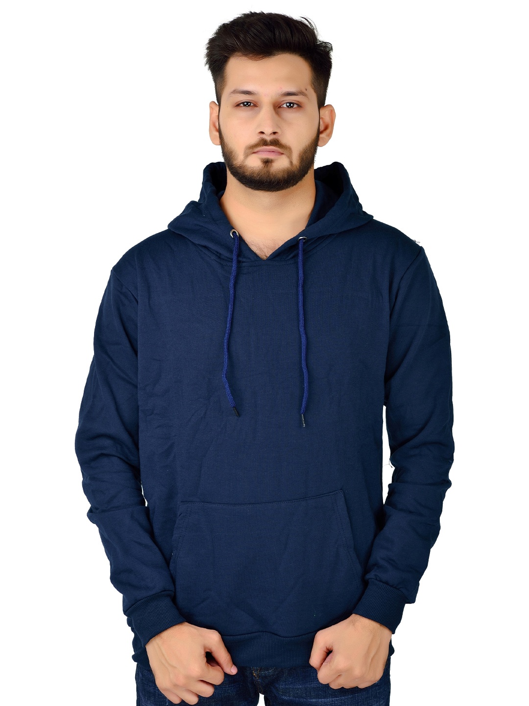 

Divra Clothing Hooded Long Sleeves Sweatshirt, Navy blue