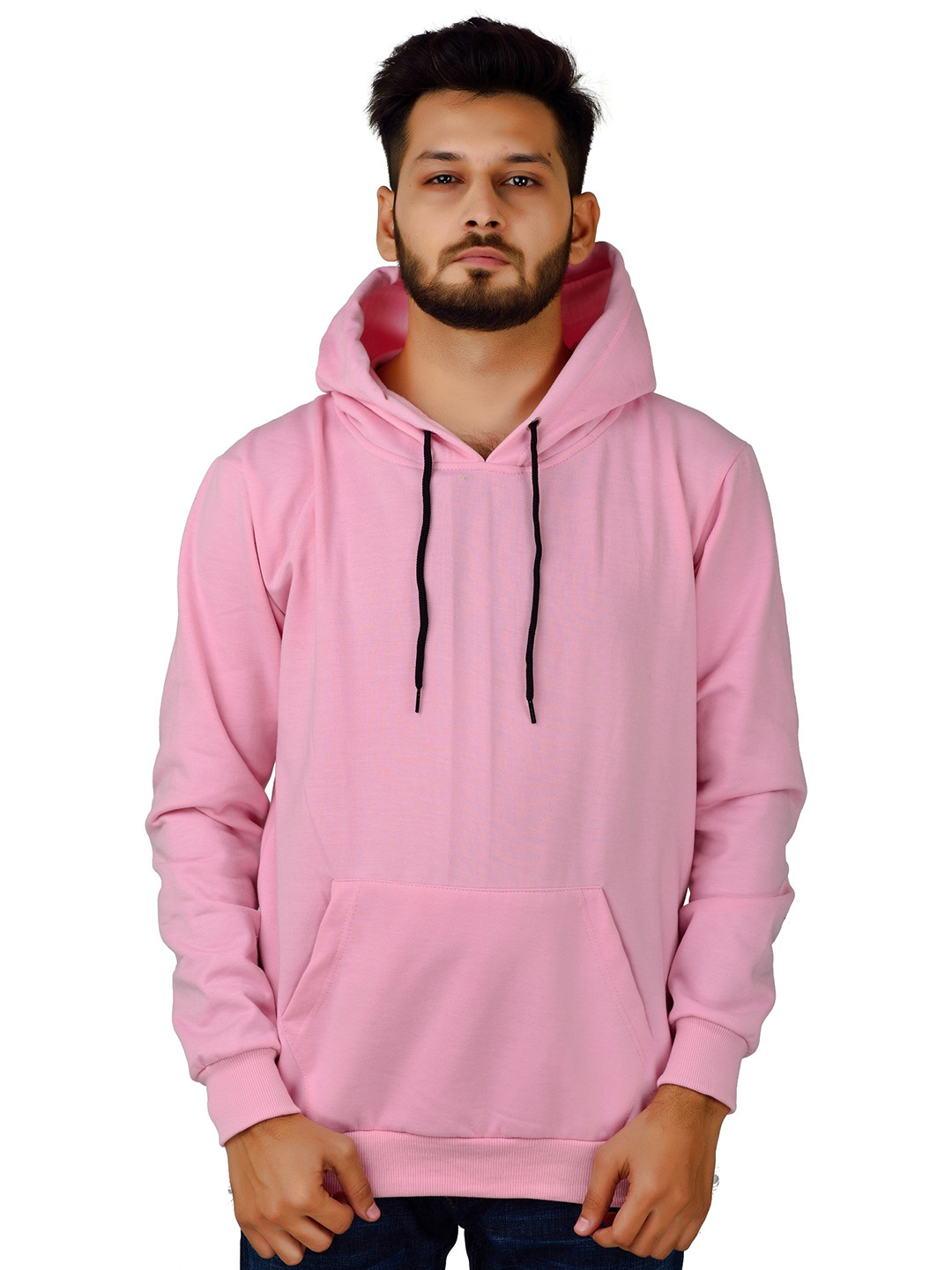 

Divra Clothing Hooded Long Sleeves Sweatshirt, Pink