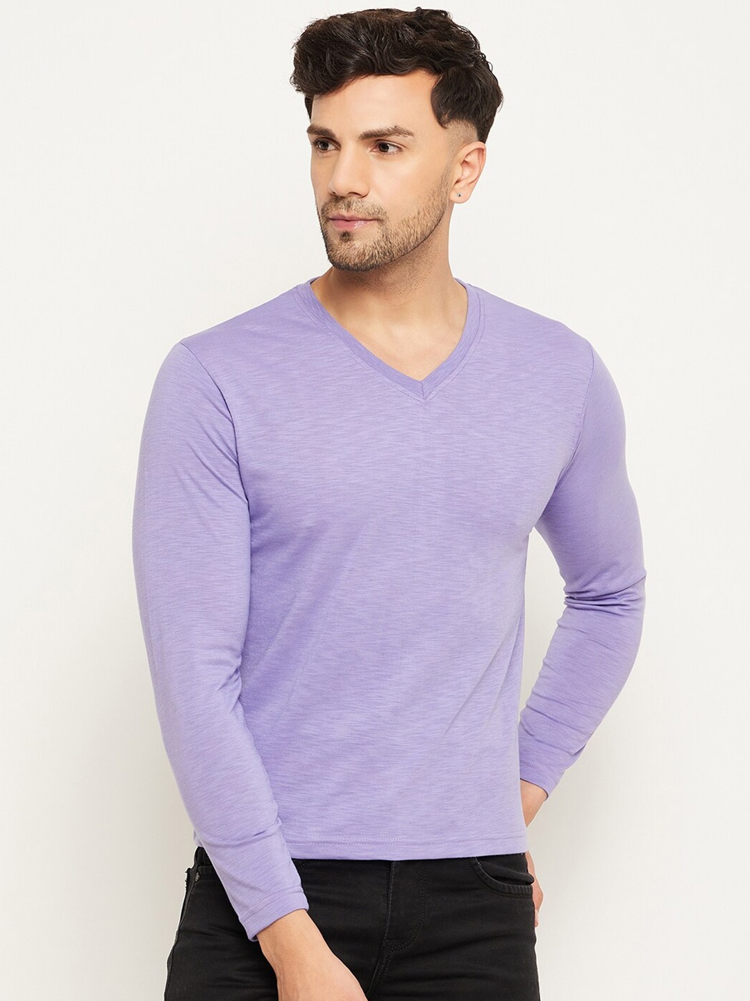 

Club York V-Neck Regular Fit T-shirt, Purple