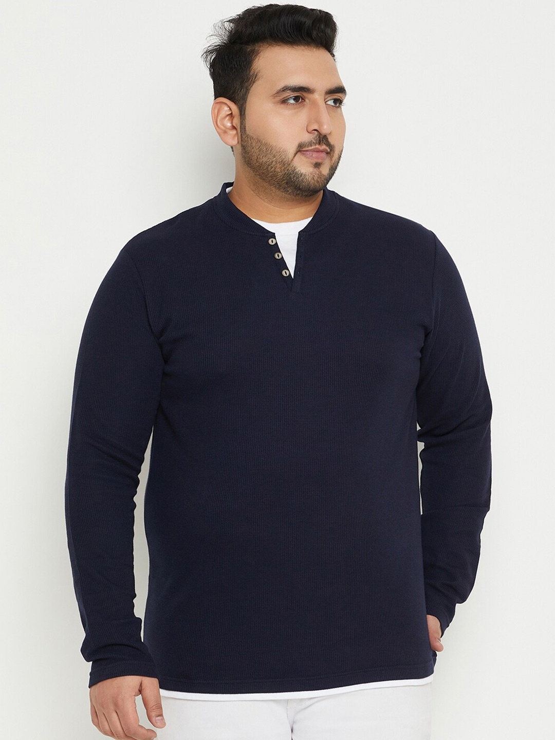 

Club York Round Neck Cotton T-shirt, Navy blue