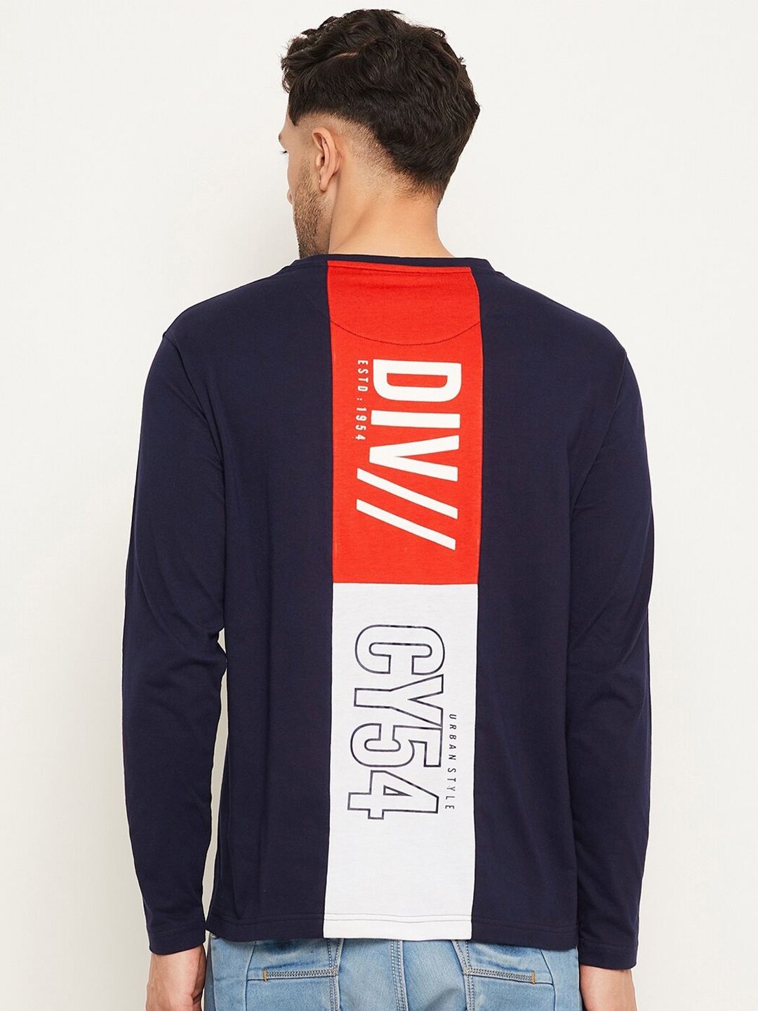 

Club York Typography Printed Round Neck T-shirt, Navy blue